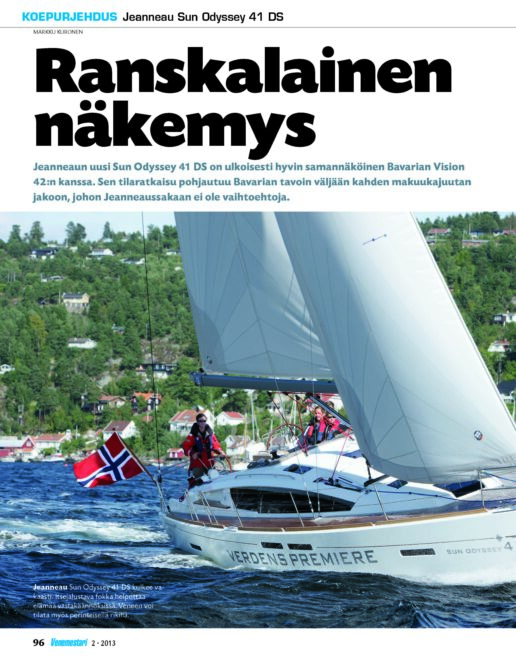 Koepurjehdus: Jeanneau Sun Odyssey 41 DS