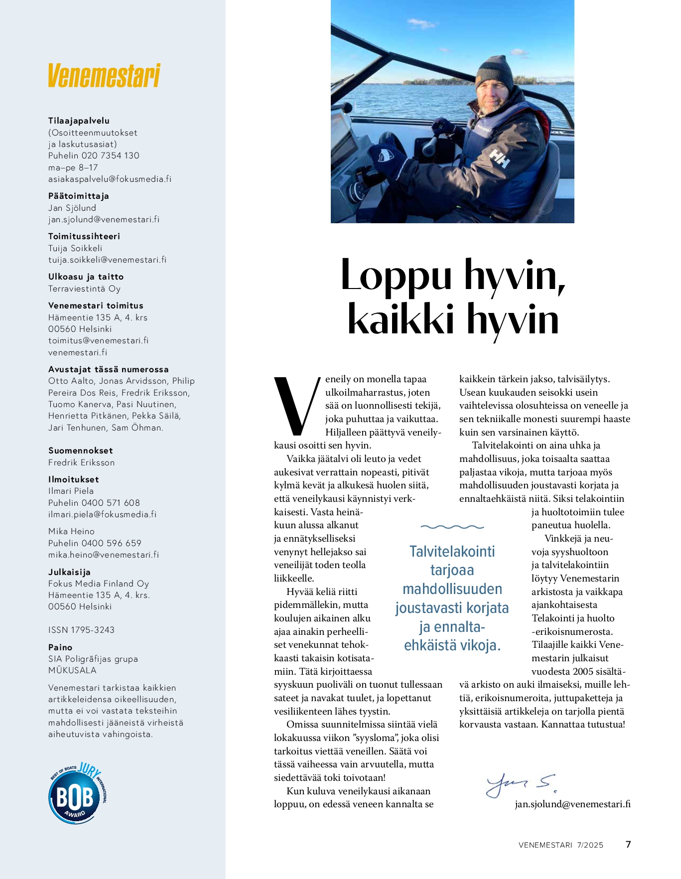 Pääkirjoitus 7/2025