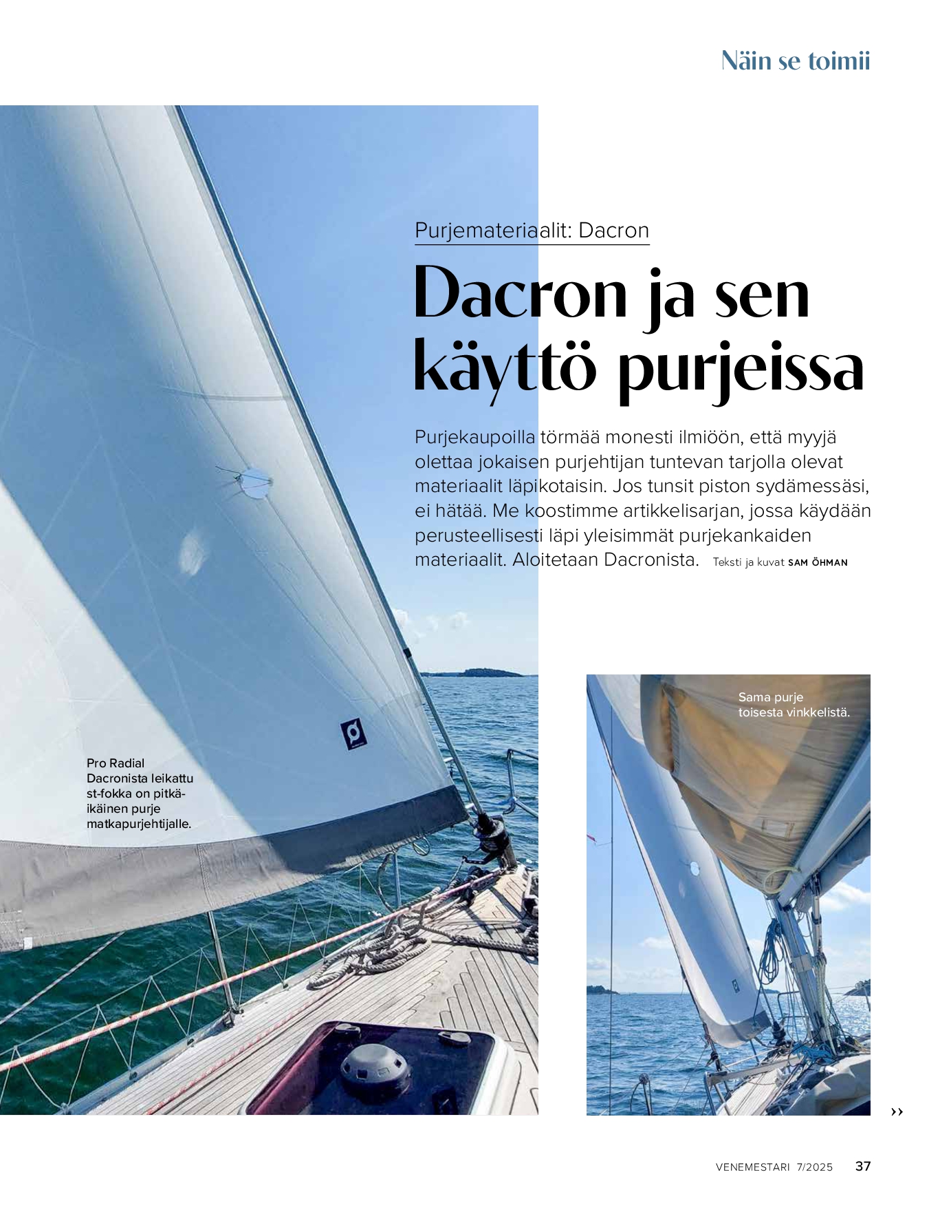 Näin se toimii: Purjemateriaalit – Dacron