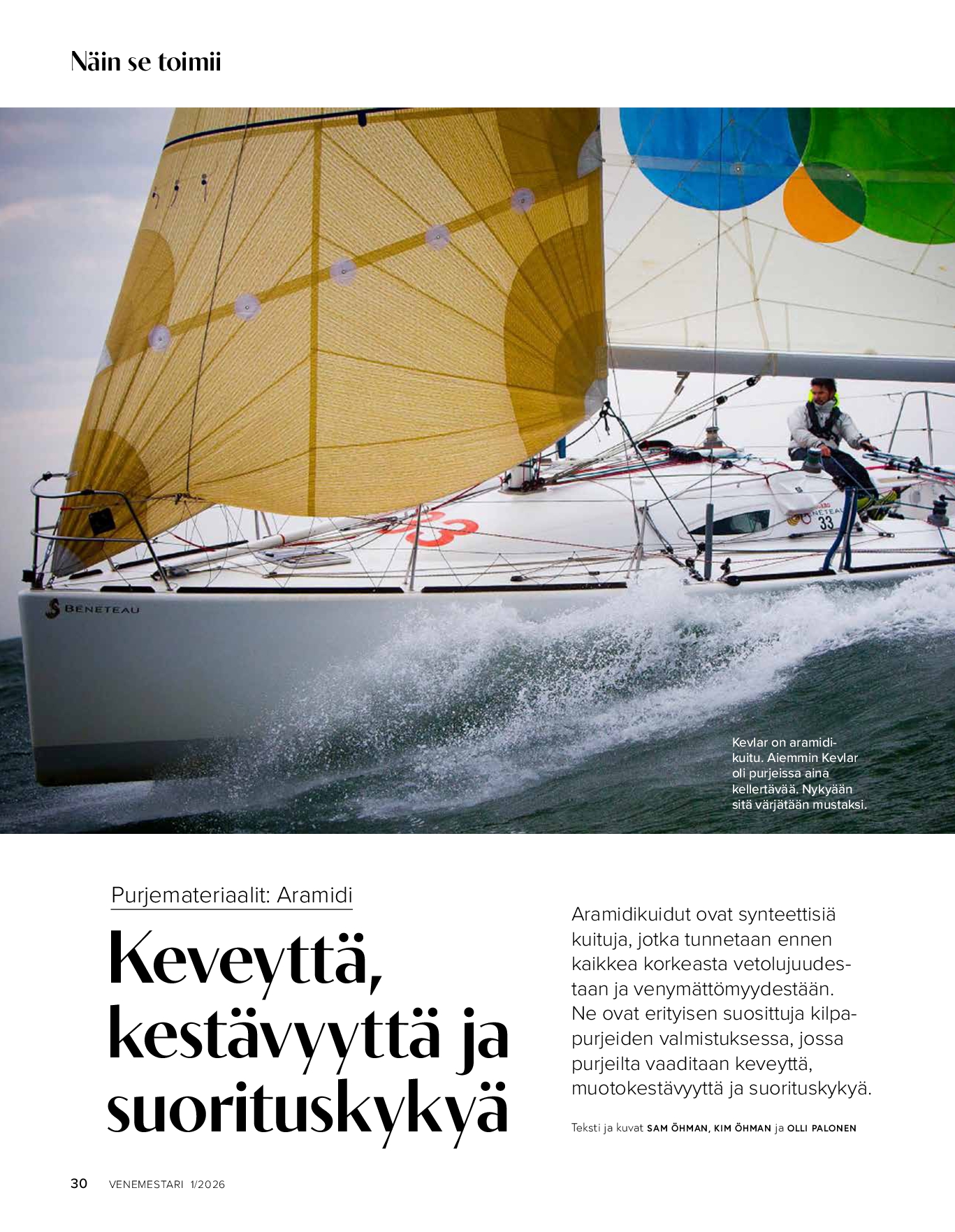 Purjemateriaalit: Aramidi