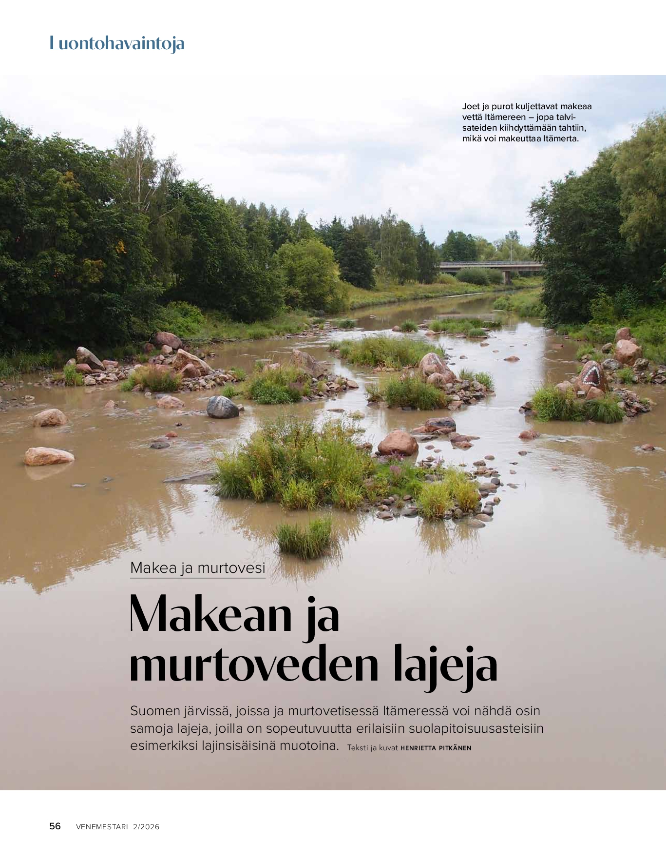 Luontohavaintoja: Makea ja murtovesi