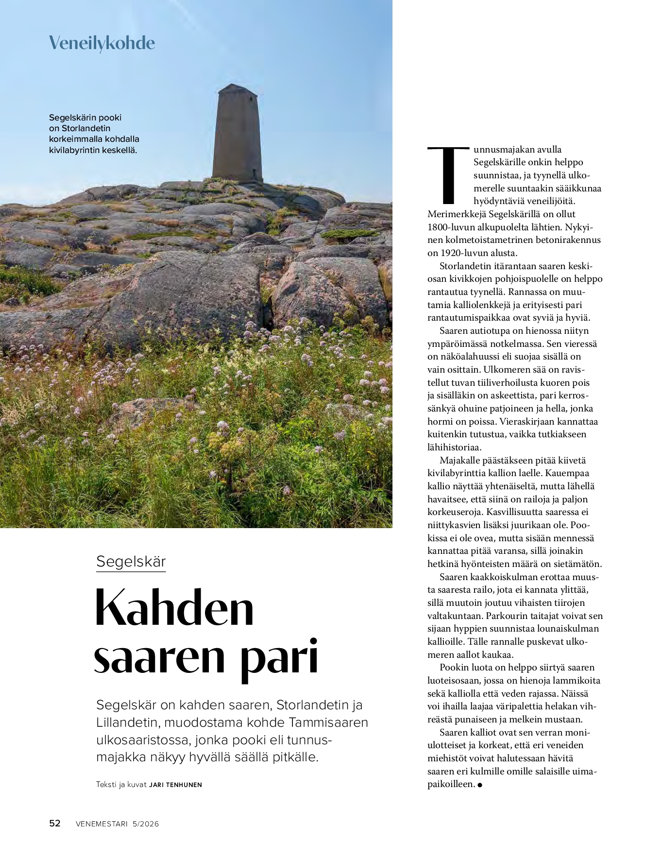 Veneilykohde: Segelskär
