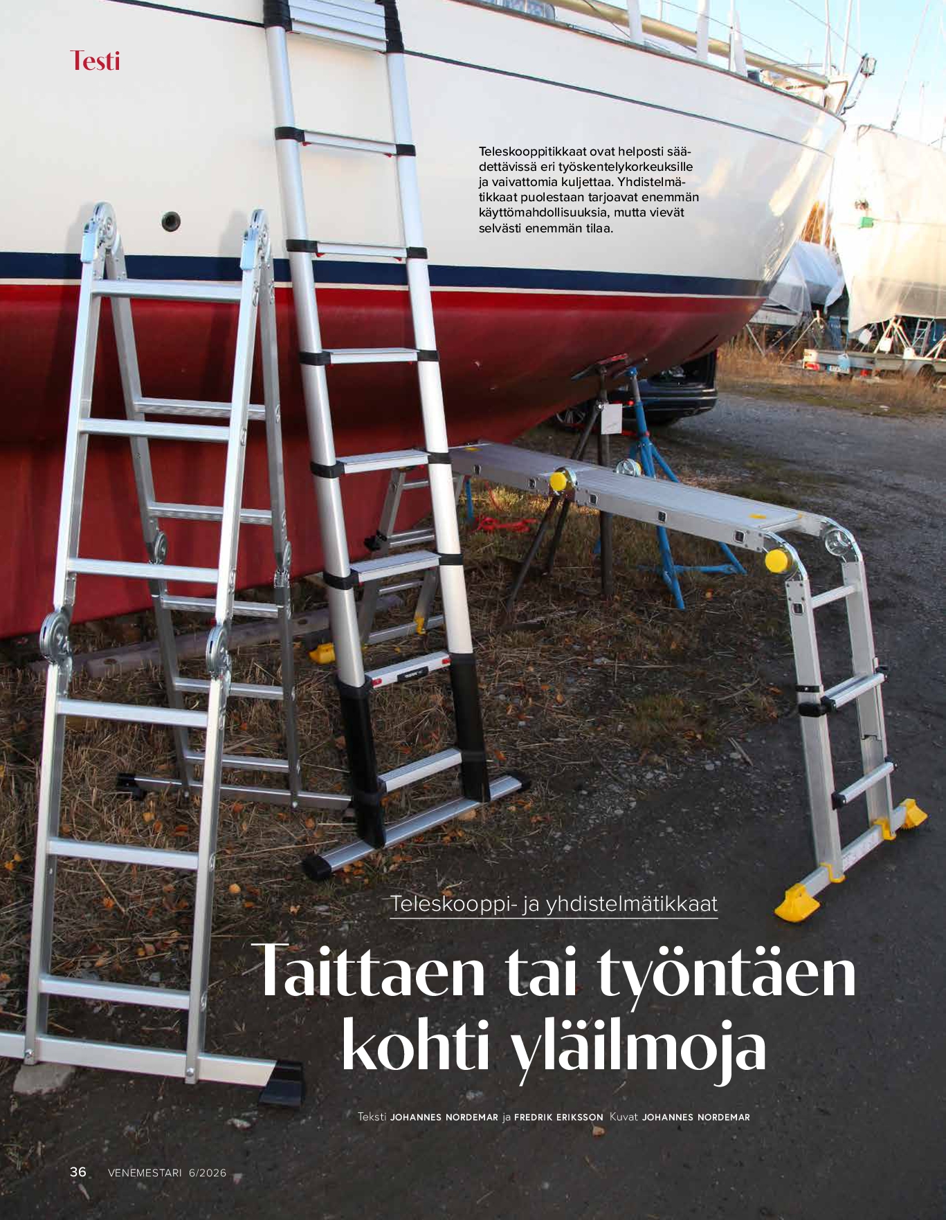 Testi: taitto- ja teleskooppitikkaat