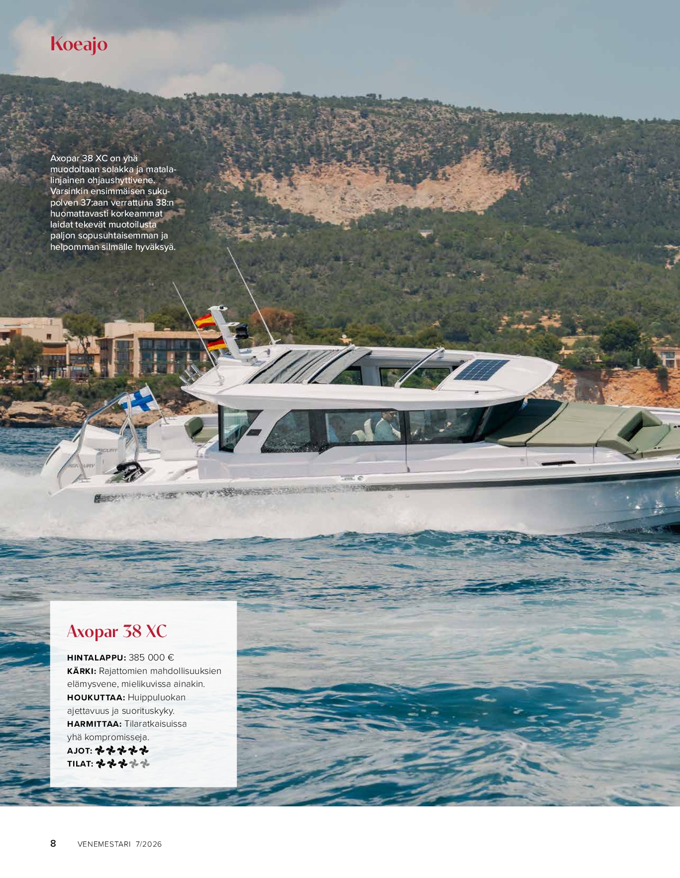 Koeajo: Axopar 38 XC Cross Cabin
