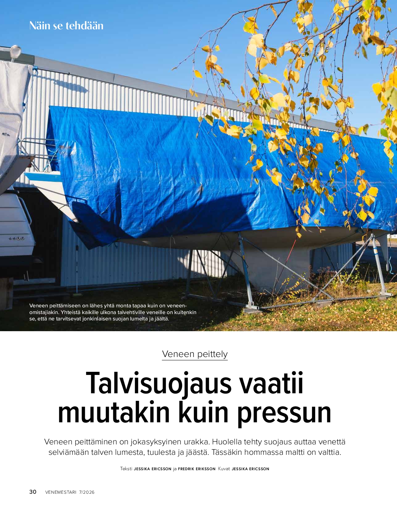 Näin se tehdään: Veneen peittely
